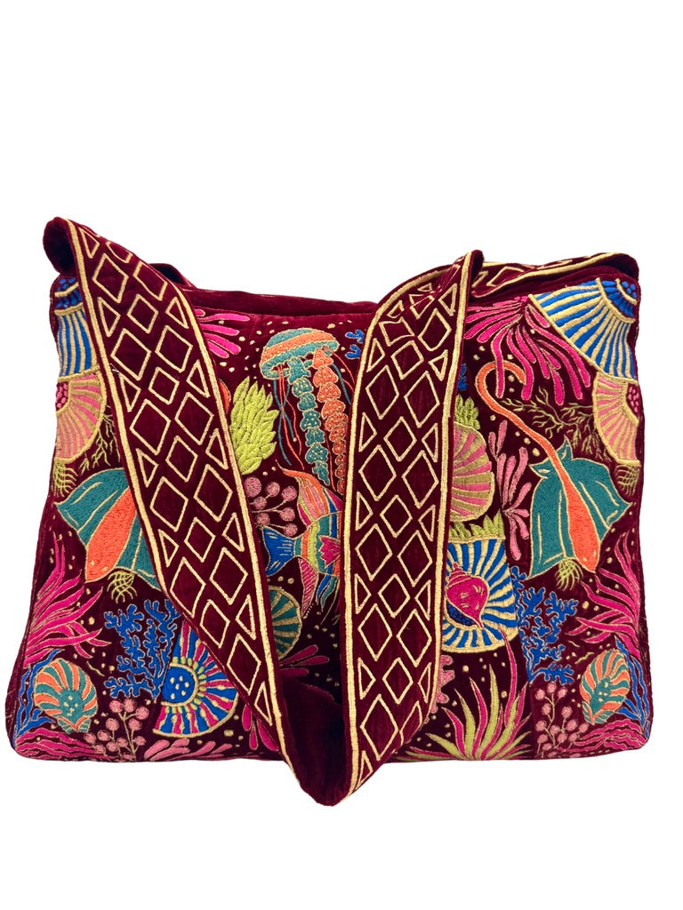 The Azores Luxe Tote - Garnet