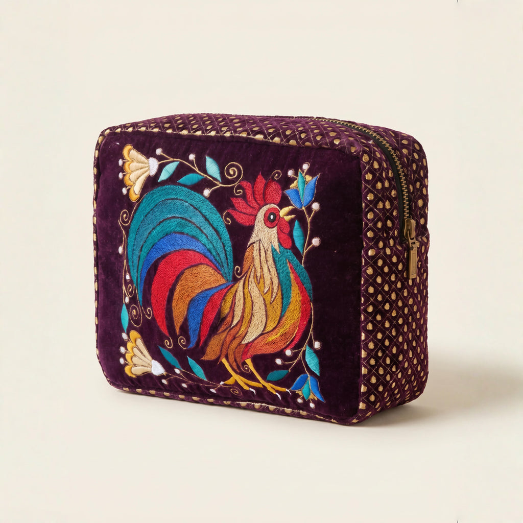 The Rooster Pouch - Burgundy