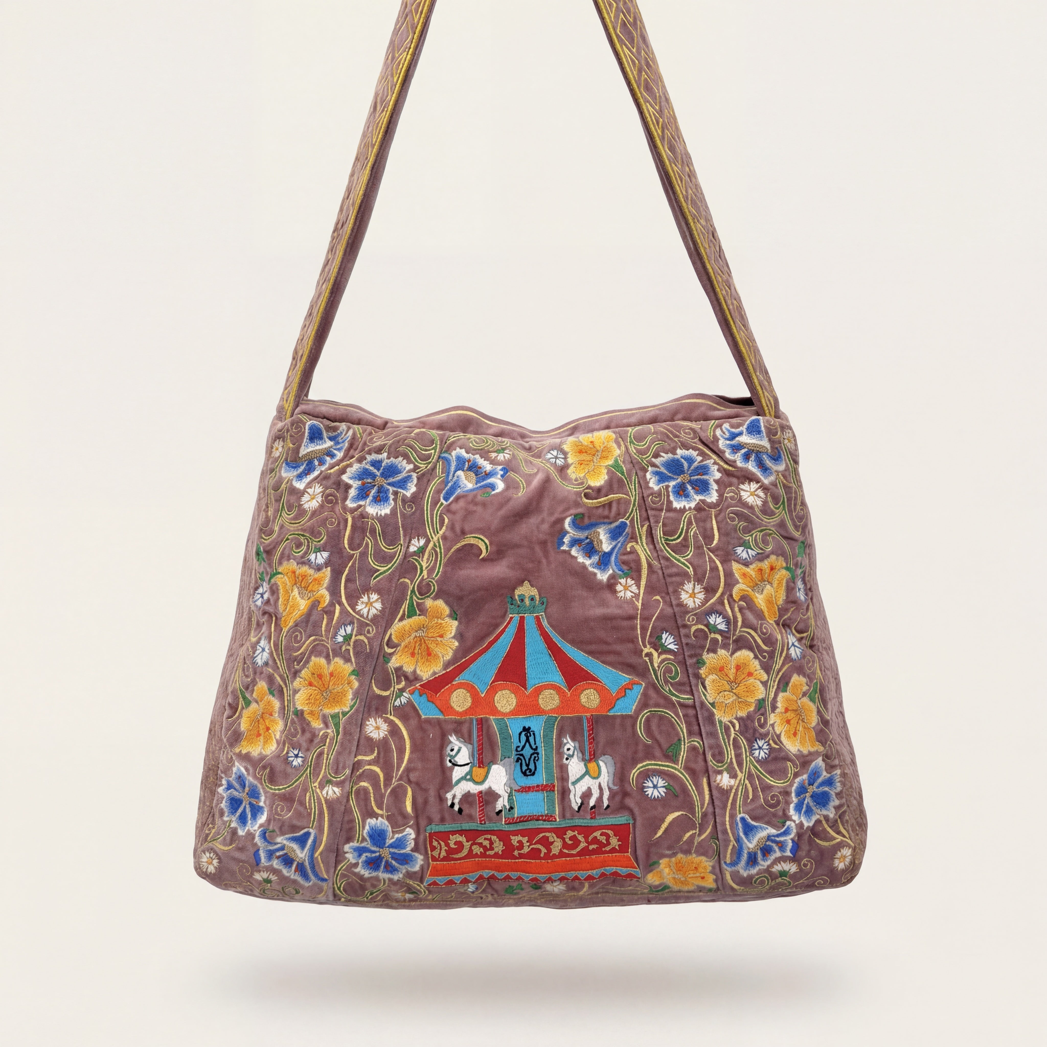 The Elinor Tote | Luxury Handcrafted Embroidered Velvet Bag – Aeka