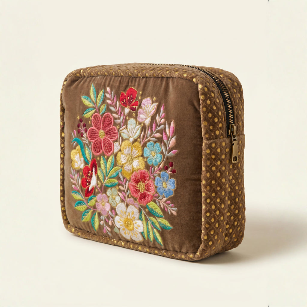 The Olivia Luxe Pouch - Brown