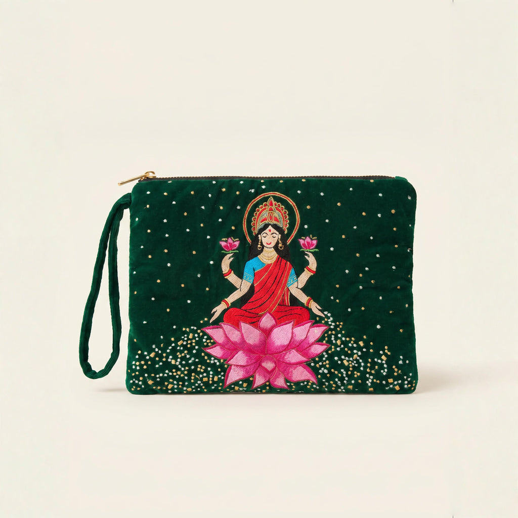 The Devi Pouch Green