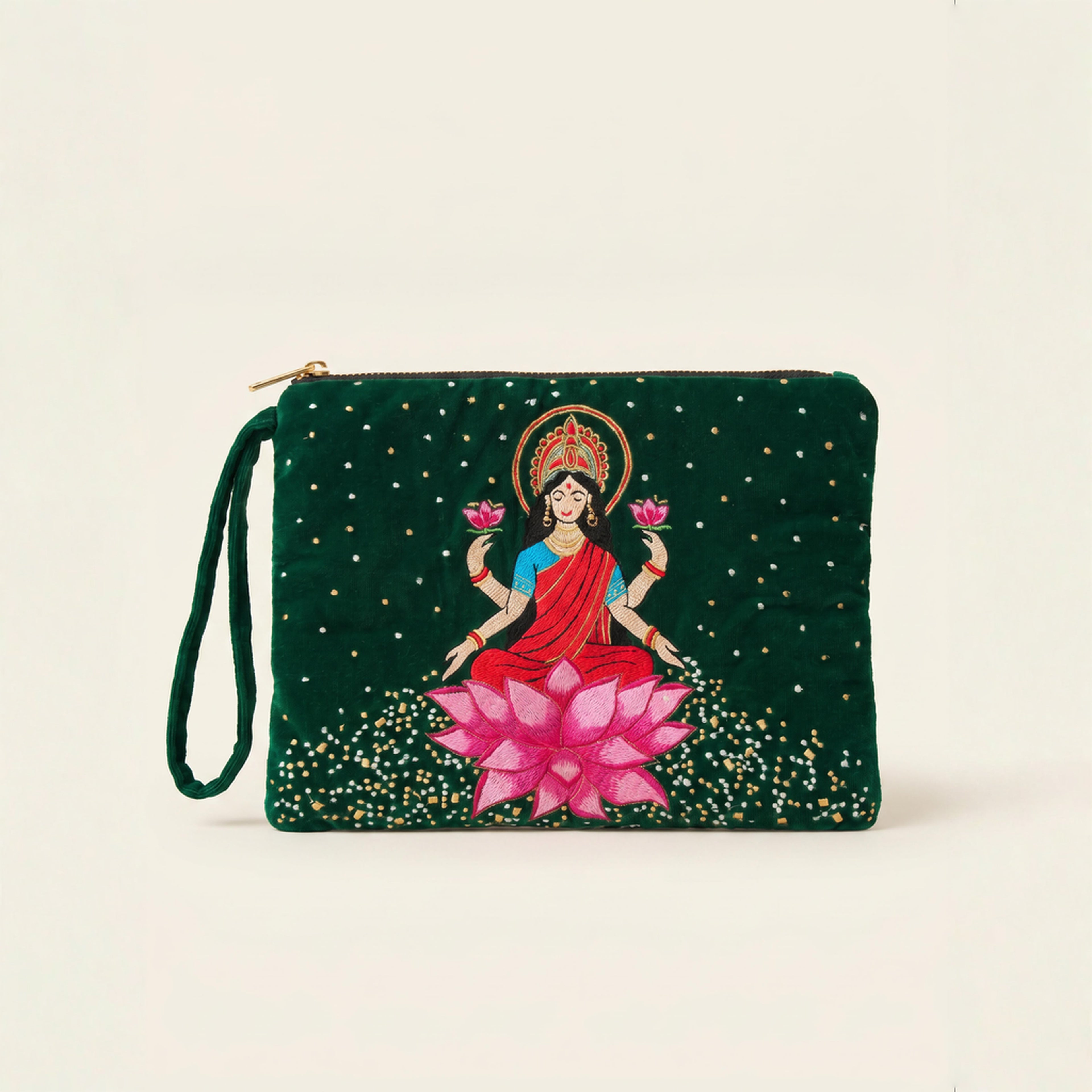 The Devi Pouch Green
