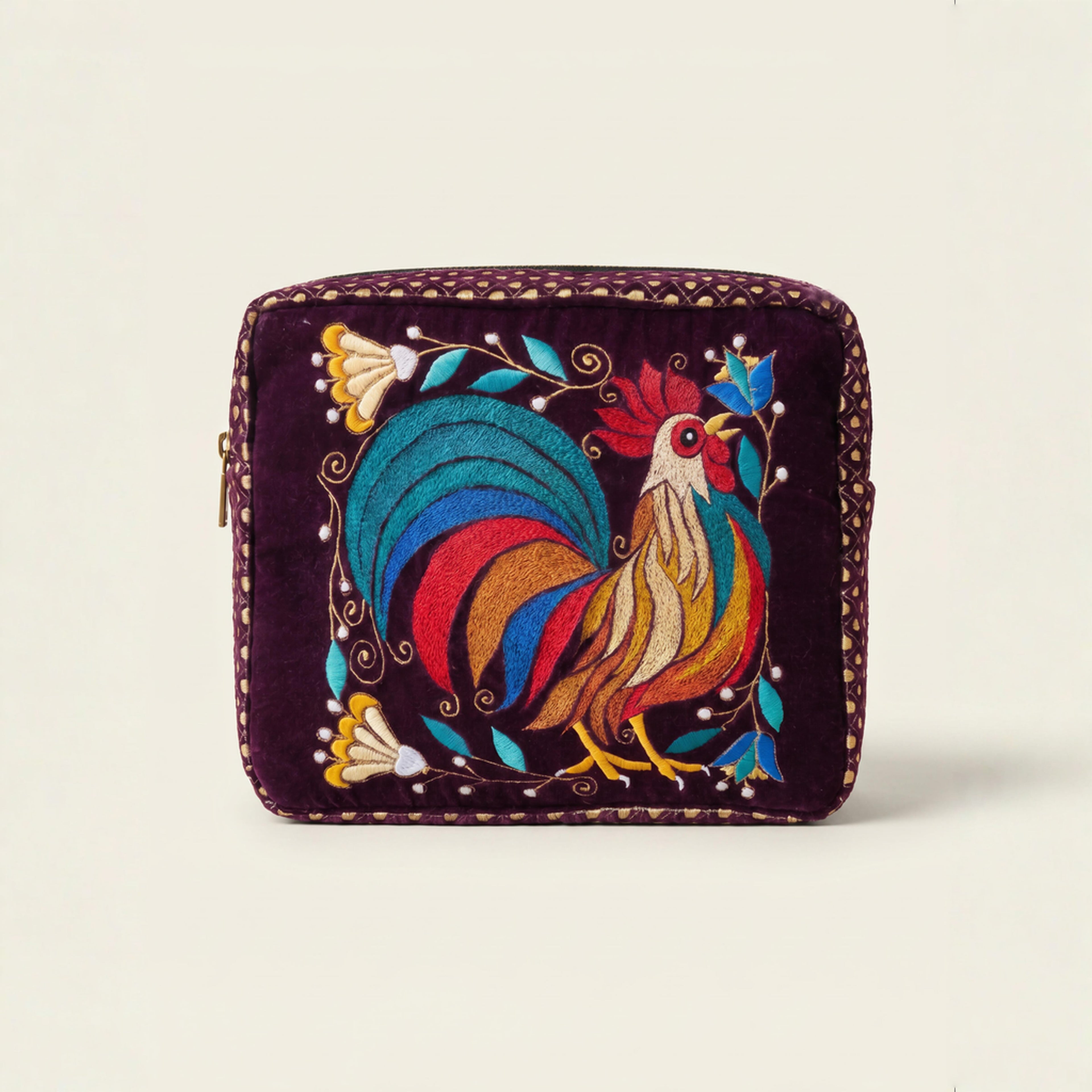 The Rooster Pouch - Burgundy