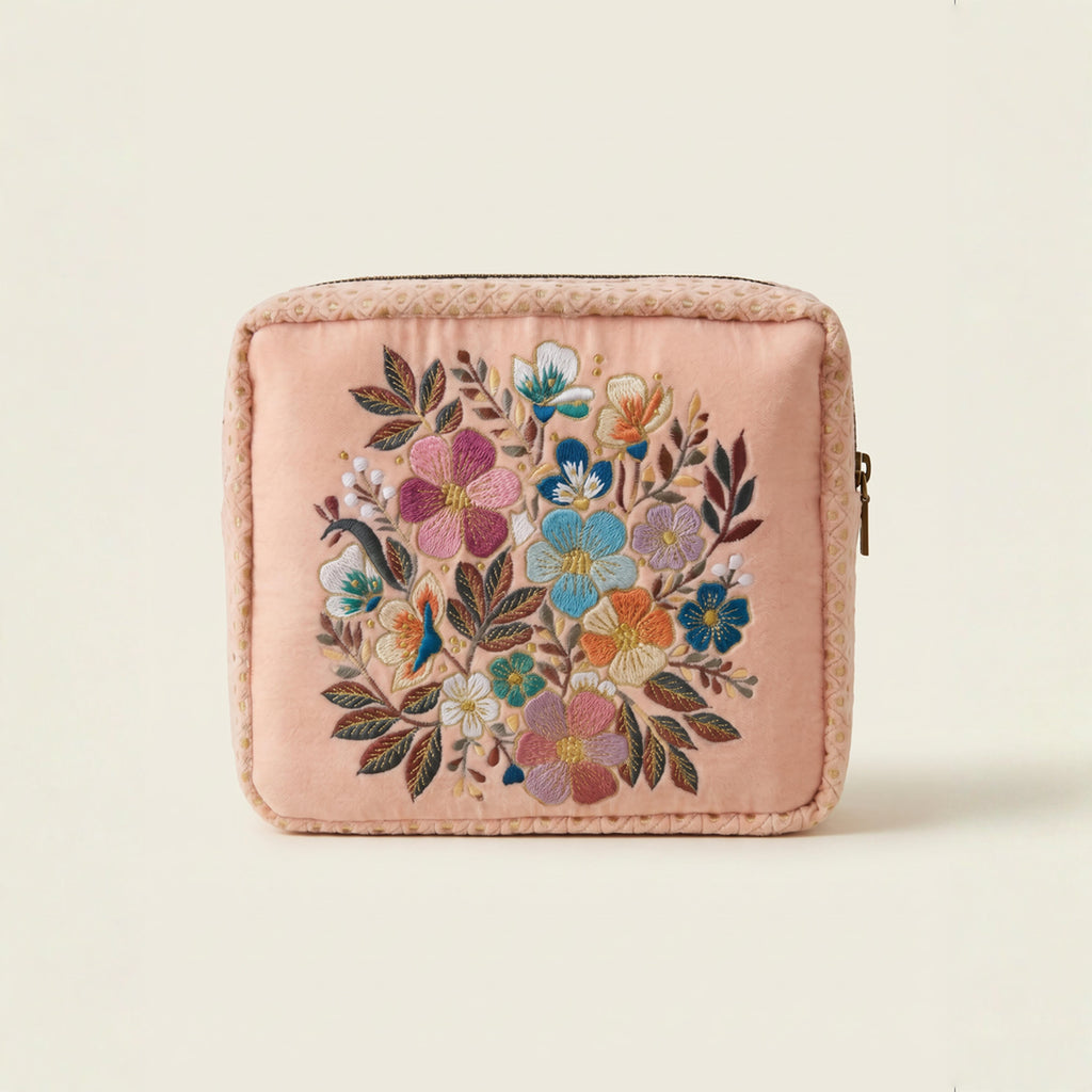 The Olivia Luxe Pouch - Peach
