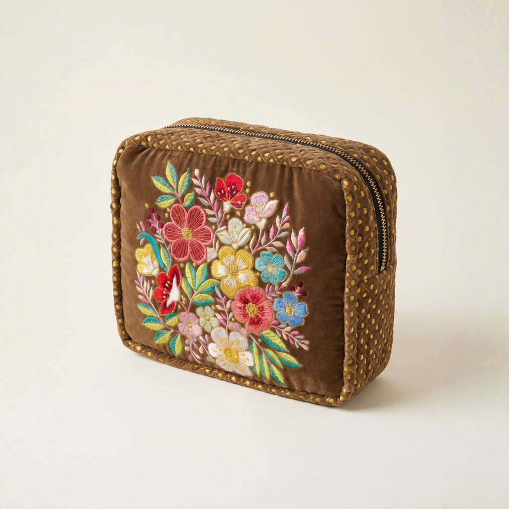 The Olivia Luxe Pouch - Brown