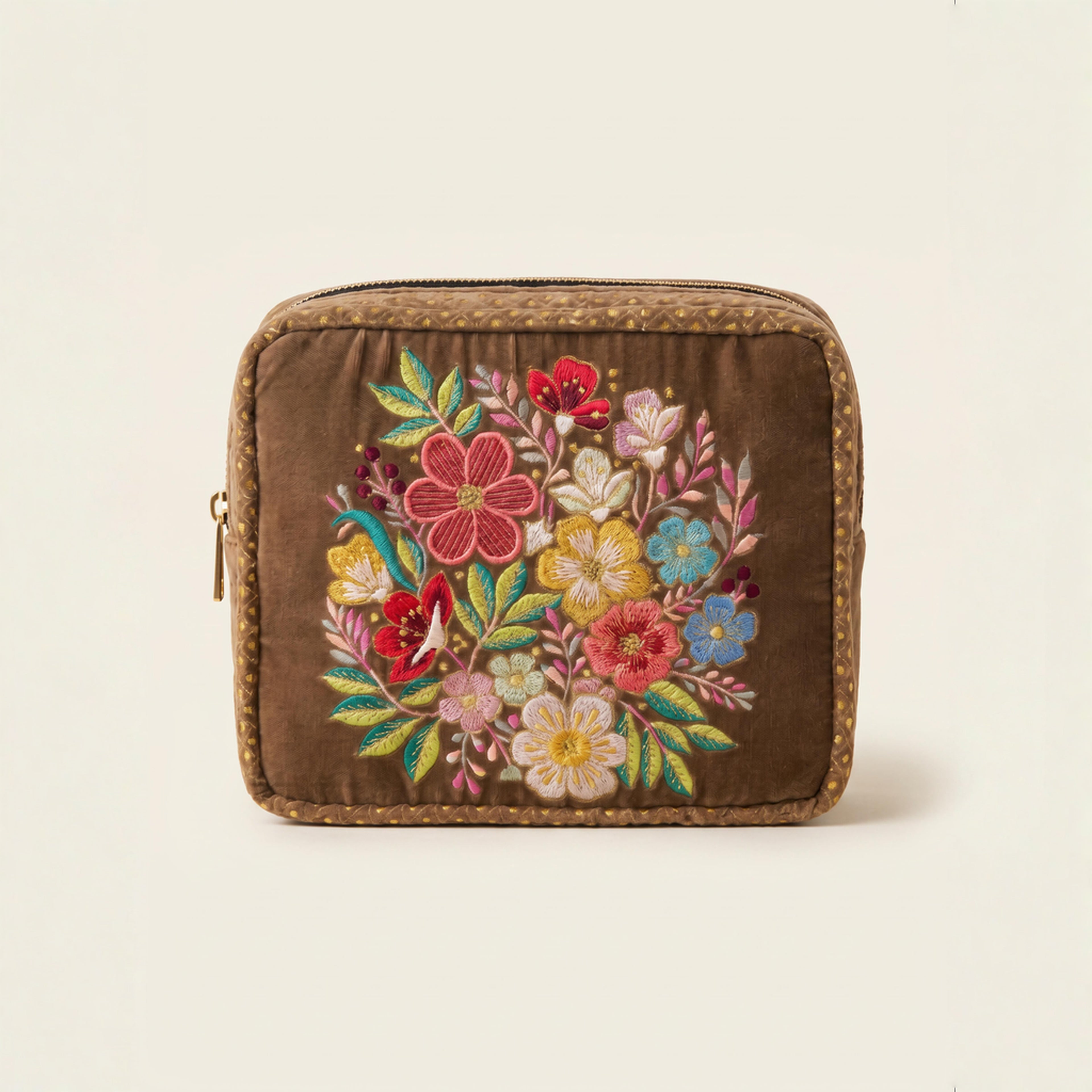 The Olivia Luxe Pouch - Brown