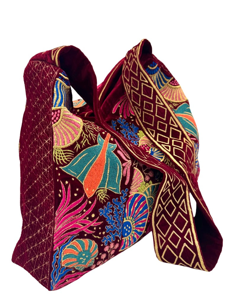 The Azores Luxe Tote - Garnet
