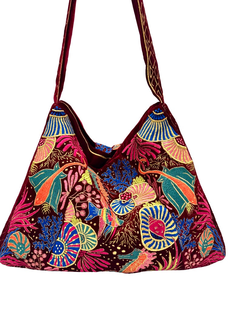 The Azores Luxe Tote - Garnet