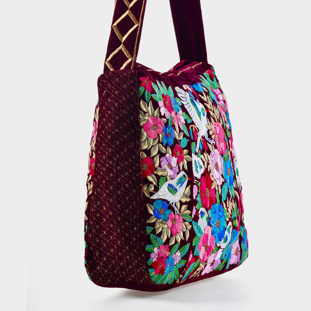 The Madison Luxe Tote Burgundy