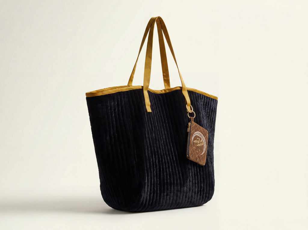 The Cézanne Tote - Midnight Black | Gold