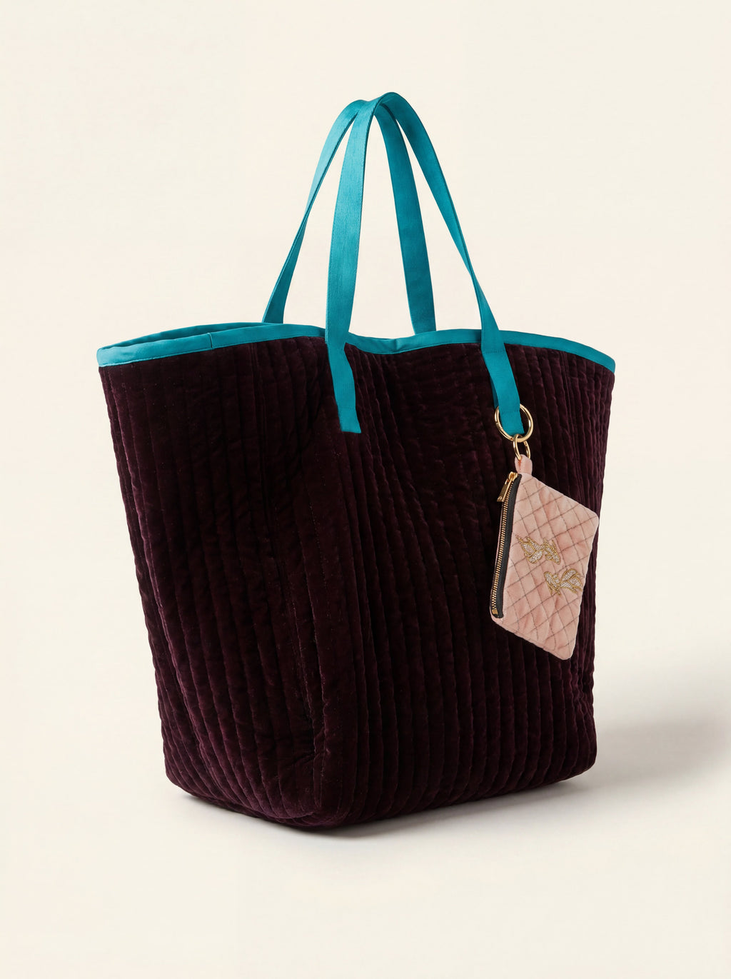 The Cézanne Tote - Deep Plum | Turquoise