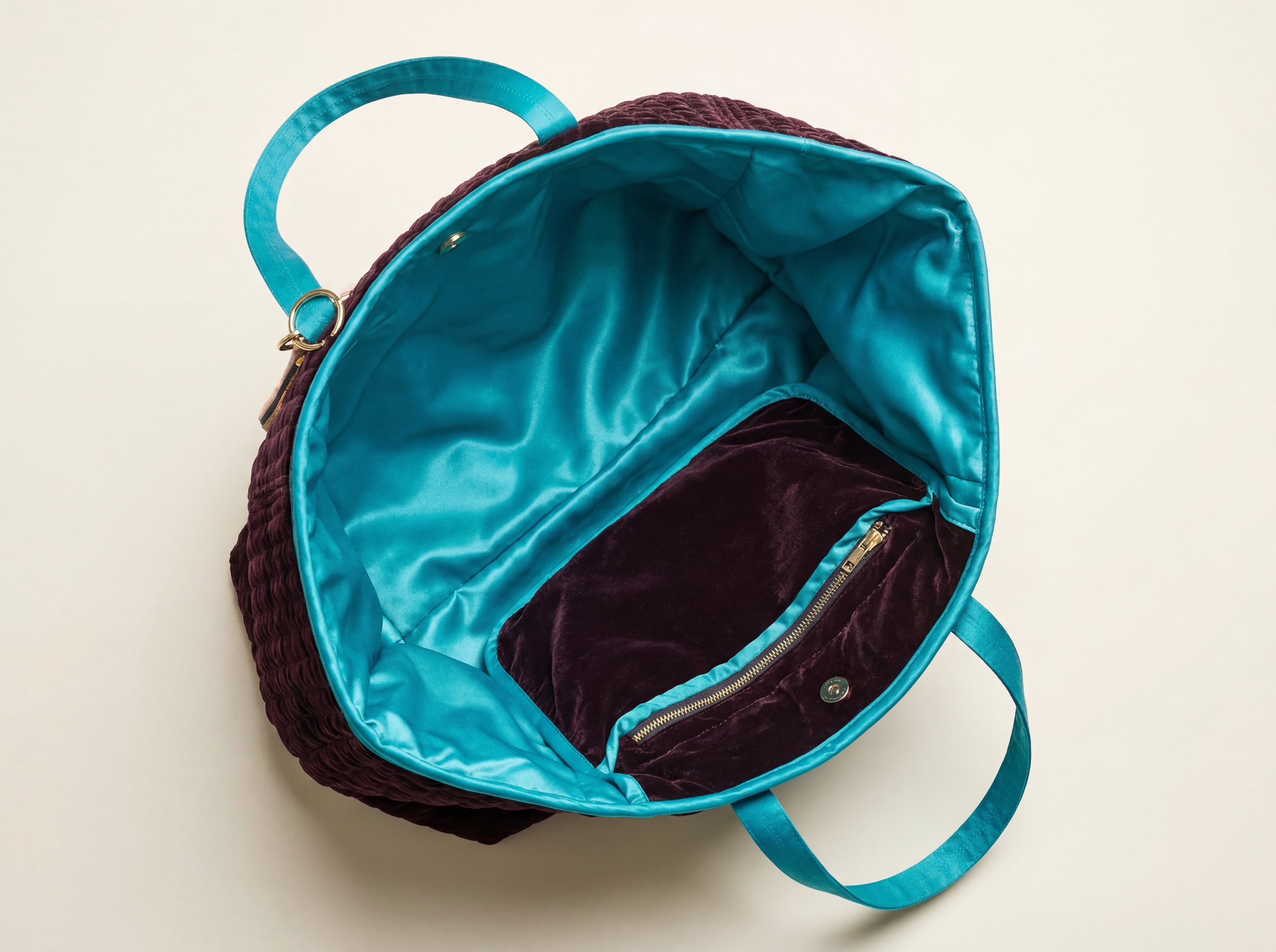 The Cézanne Tote - Deep Plum | Turquoise