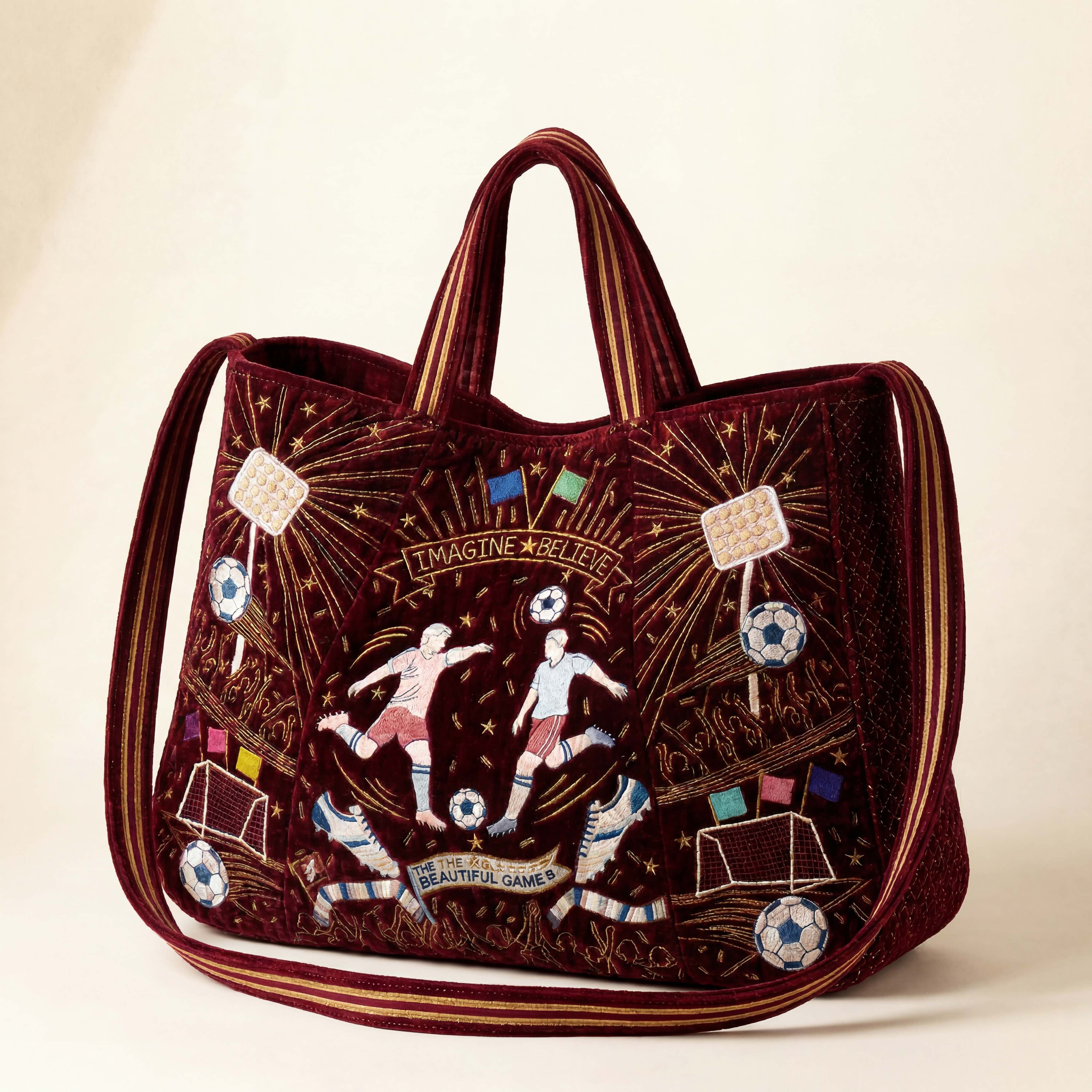 The Matchday Tote - Wine Red