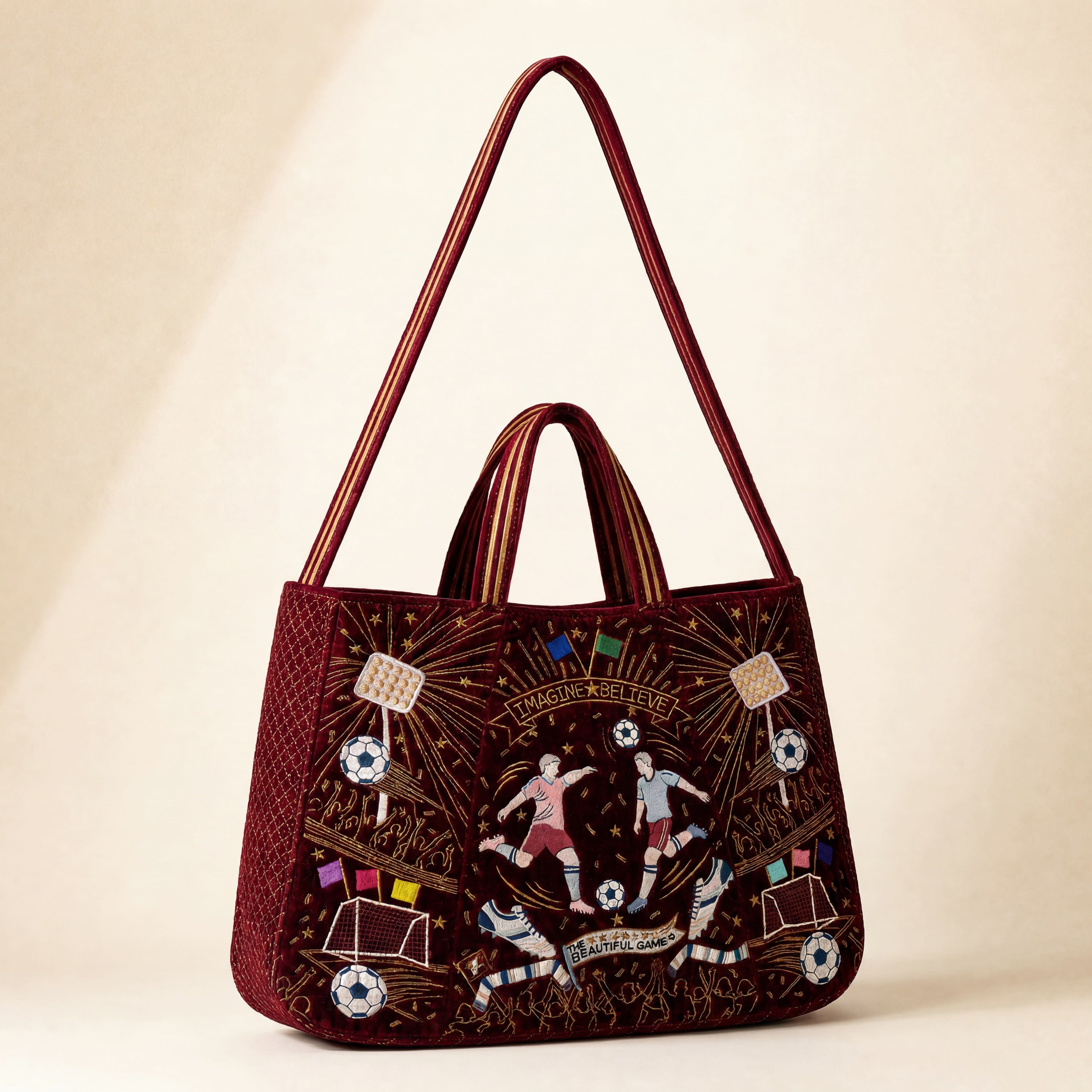 The Matchday Tote - Wine Red