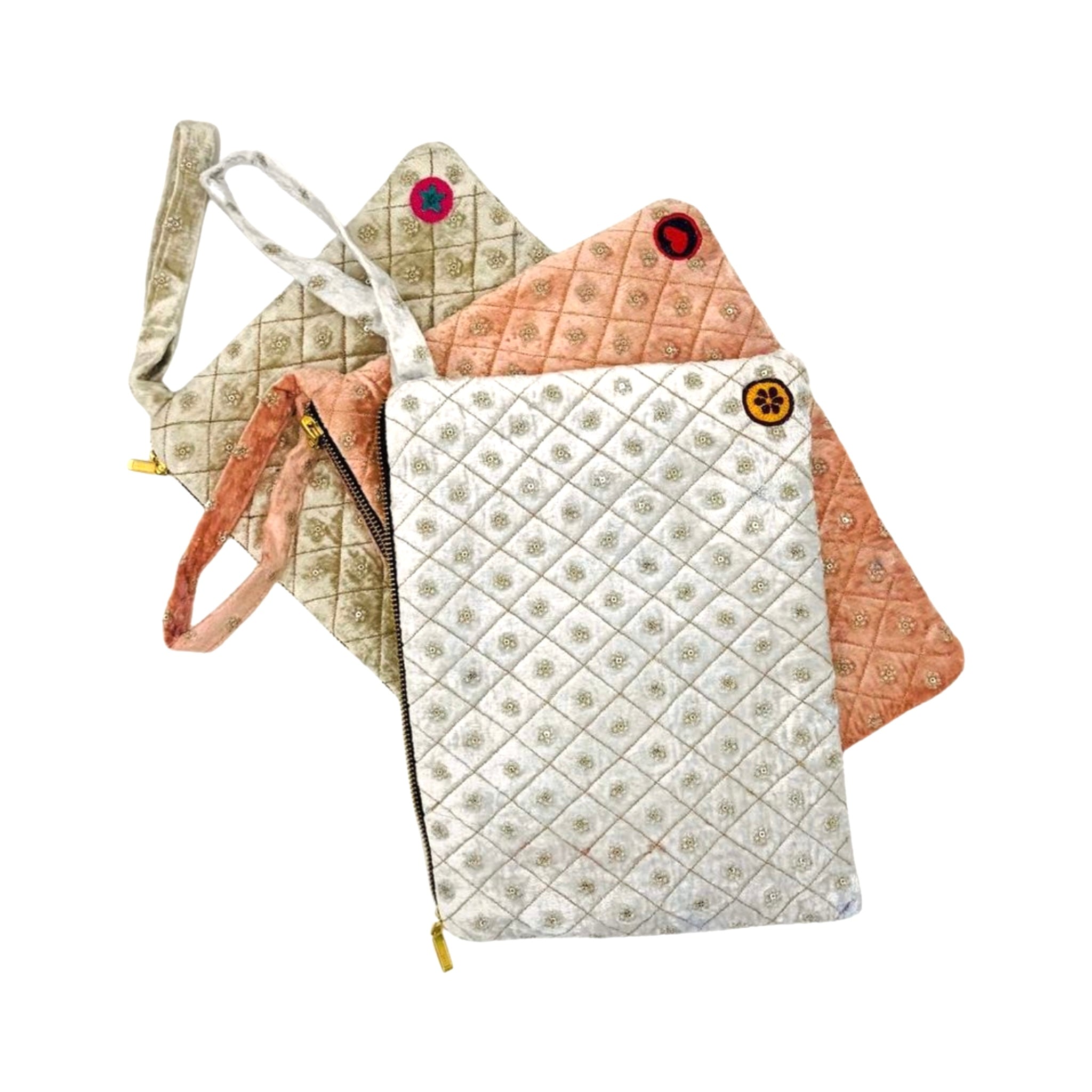 The Celeste Bloom Pouch - Sky Blue