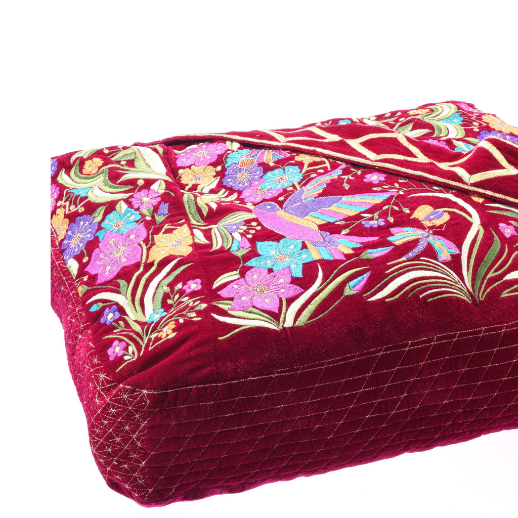 The Selena Luxe Tote Berry Red