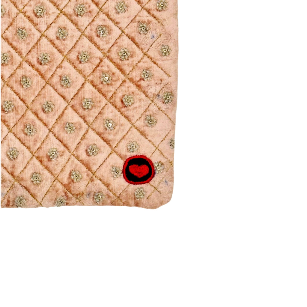 The Celeste Heart Pouch - Rose Blush